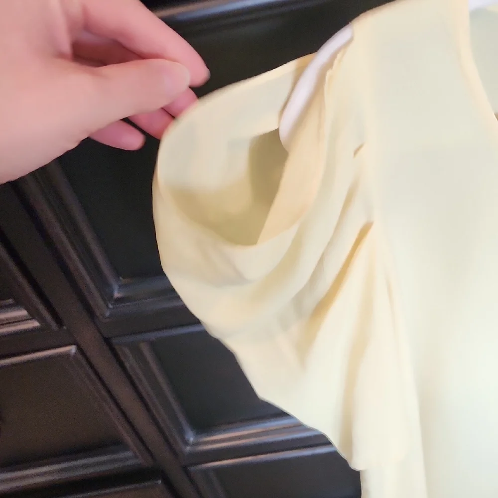 Butter Yellow Flutter Sleeve Blouse - Picture 3 of 5